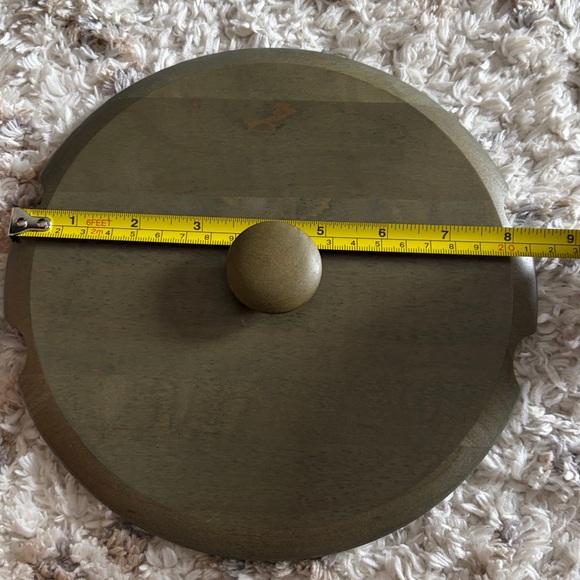 Longaberger Olive Green Wooden Lid - Picture 3 of 4